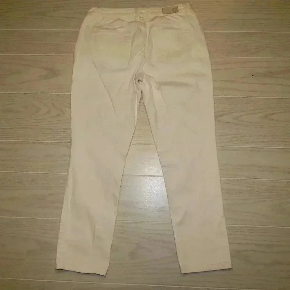 Liz Claiborne Skinny Boyfriend, White jean, Size 4P - Picture 6 of 9